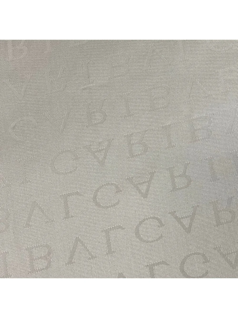 Bvlgari Logo Silk Scarf Fringe Ivory